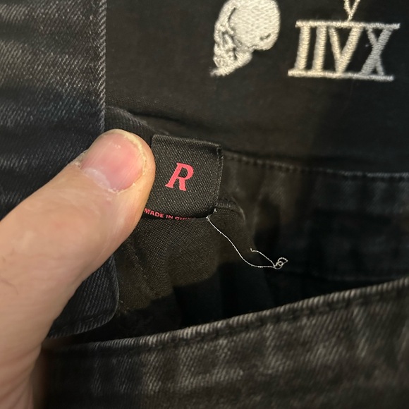 ROMWE Black Gothic Moon Embroidered Denim Overalls - Picture 11 of 11